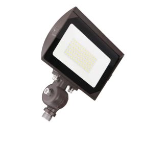 HILO | LED Flood Light | 80 Watt | 8800 Lumens | 5000K | 120V | Knuckle Mount | DOB | Bronze Housing | IP65 | UL Listed