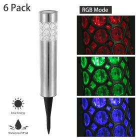 Solarek 6 Pack Outdoor Solar Light IP44 Waterproof RGB Garden Lamp Landscape Lawn Décor Light