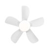 YUHAO Modern 30in.Integrated LED Ceiling Fan With Matte White Blades