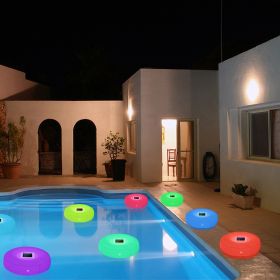 Solar Powered Floating Pool Lamps Light Sensor Swimming Pool Decorative Light w/ 7 Colors Change Waterproof Inflating Night Lights For Ponds Pools Fou