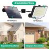 Solar Powered Flood Light Solar IP65 Waterproof Motion Sensor Wall Lamp with Remote 228 LED Beads Detachable Solar Panel 3 Lighting Mode