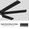 72 In. Farmhouse Wooden Ceiling Fan With Reversible Blades and Remote Control