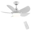 YUHAO Modern 30in.Integrated LED Ceiling Fan With Matte White Blades