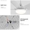 YUHAO Modern 30in.Integrated LED Ceiling Fan With Matte White Blades