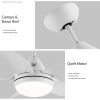 YUHAO Modern 30in.Integrated LED Ceiling Fan With Matte White Blades