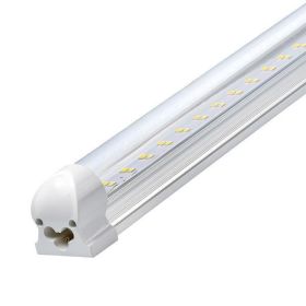 LED Linkable Integrated Tube Light Yonah Series | 8ft | 60Watt | 8400Lumens | 6500K | Clear Lens | Pack of 4