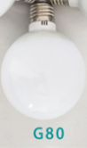 Milky White LED Glass Bulb Warm White Light Source (Option: G80-9W-Warm light)