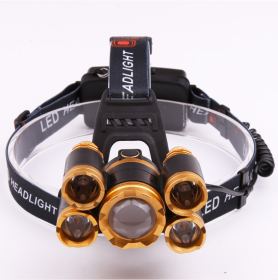 Head Torch with 3 or 5 Leds (Option: 5 heads Sensor-EU)