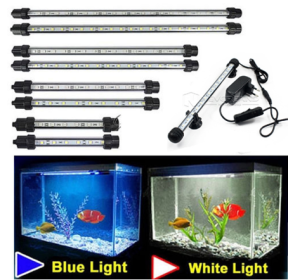 Aquarium-box floodlight highlights aquatic lantern diving festival waterproof and landscaping LED aquarium lamp fill light (Option: Blue light-48cm)