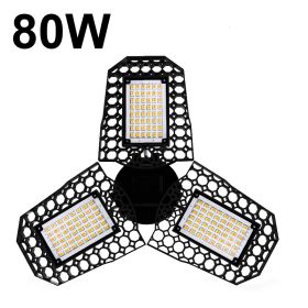 LED garage light 40W60W80W lighting (Option: Black-80W-White light)