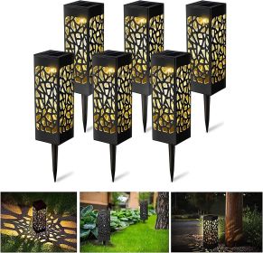 Outdoor Waterproof Hollow Out Solar Light (Option: White Light-Solar Lawn Lamp-6PCS)