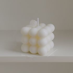 Creative Rubik's Cube Aromatherapy Candle Lamp (Color: White)