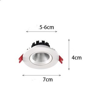 Household Wall Washing Lamp COB Spotlight Led Sky Lamp Angle Adjustable (Option: 5w-6000K)