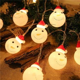 Led Christmas Holiday Decorative Lights Santa Claus Snowman Lights String Usb Lights (Pattern: snowman, size: 6M4L)