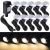 10pcs Warm White LED Deck Lights Set with Transformer & Wire