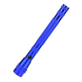 Flashlight Telescopic Rotating Aluminum Alloy LED Magnet To Pick Up Work Light (Color: Blue)